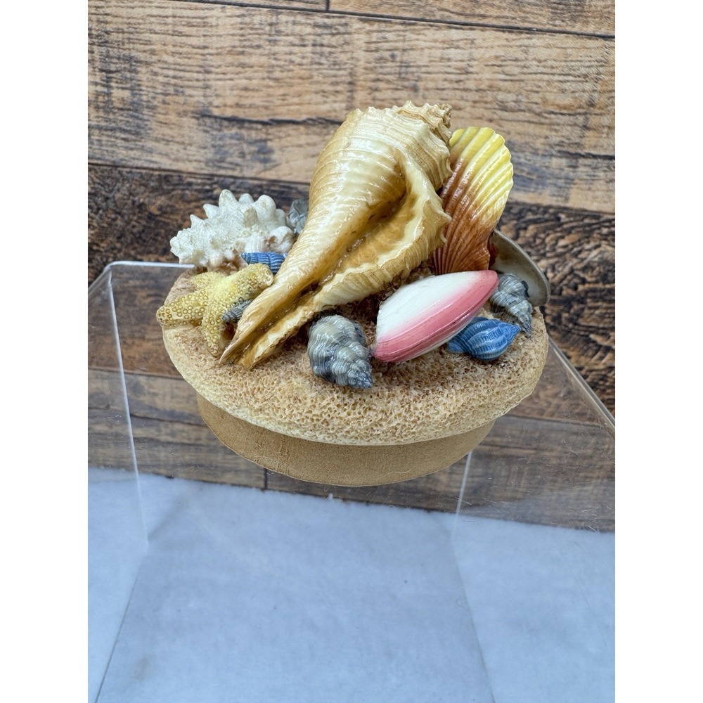 Our America~Candle SHELLS Topper Fits Medium & Large Jars 1999 Beach Ocean NIB